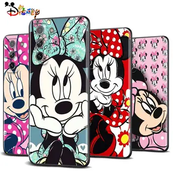 Disney Minnie Mouse Gudrs Samsung S20 FE Ultra Plus A91 A81 A71 A51 A41 A31 A21S A72 A52 A42 A02S Soft Black Telefonu Gadījumā