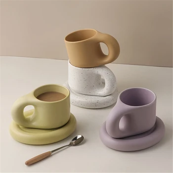 Keramikas Kafijas Tasi Japāņu Retro Radošā Keramikas Ūdens Cup Nordic Grezns Tējas Tase Matt Porcelāna Tējas Uzstādīt Virtuvi Drinkware