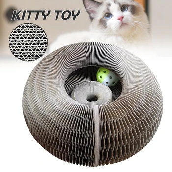 Magic Orgānu Kaķis Nesaskrāpē Tāfeles Ērtu Interaktīvu Scratcher Kaķis Rotaļlietas Pārstrādājams Kitty Rotaļlietas Papīra Izturīgs Spēlēt Nulles Rotaļlietas