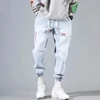 RainbowTouches Streetwear Hip Hop Zemu Pieaugumu Baggy Džinsi Vīriešiem Korejas Y2k Modes Džinsa Bikses Sievietēm Kravas Bikses Punk Drēbes